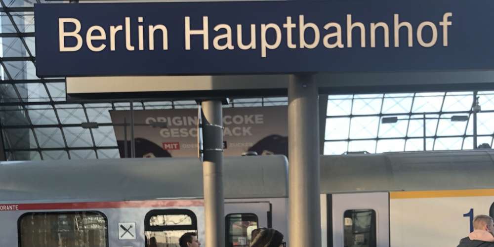 Berlin train station sign