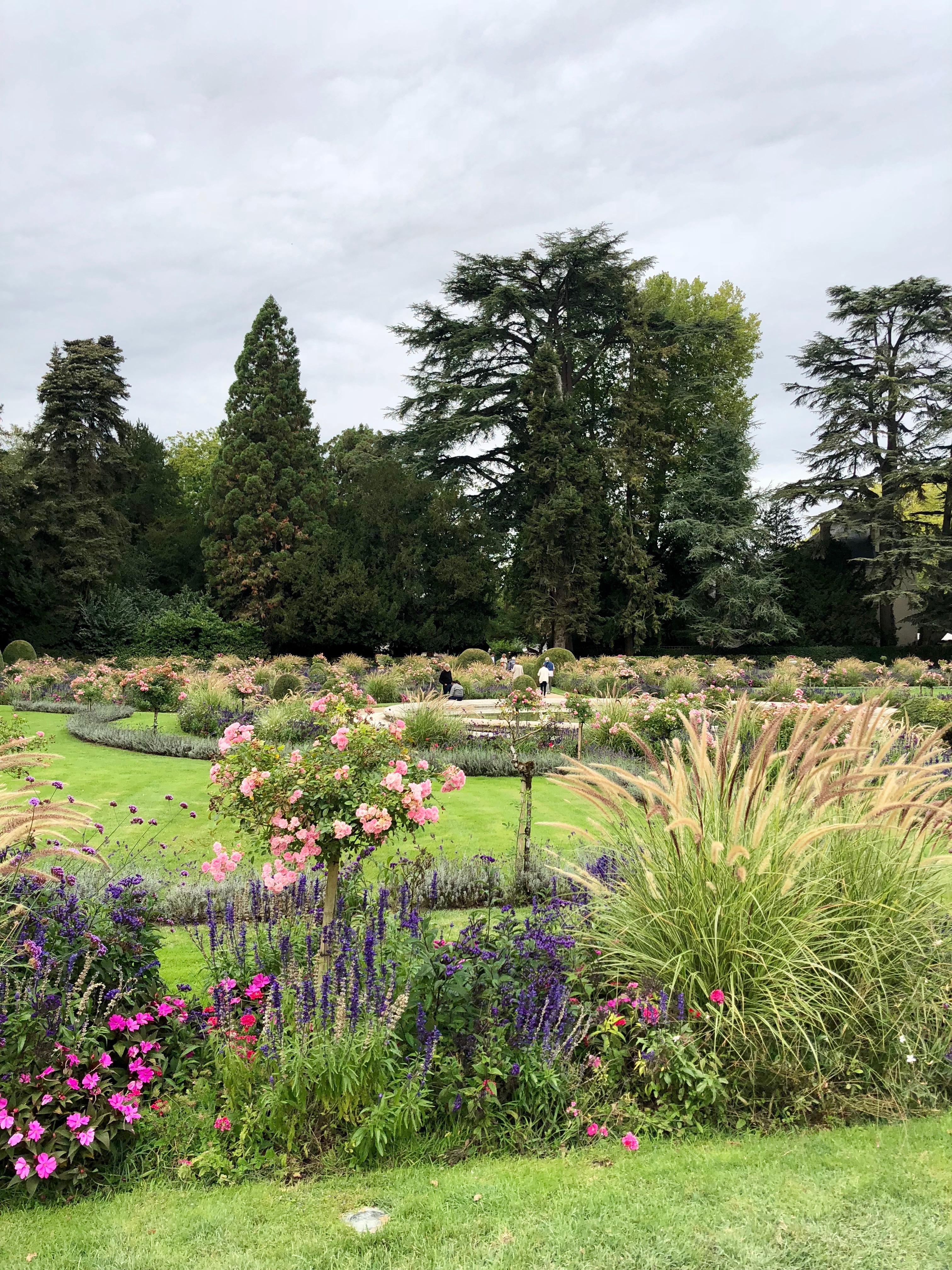 Dueling gardens of Chateau de Chenonceau.