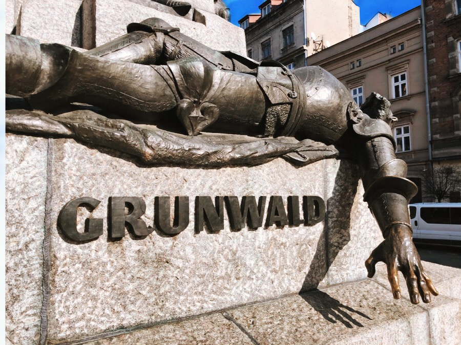 The fallen knight of Grunwald in Krakow.