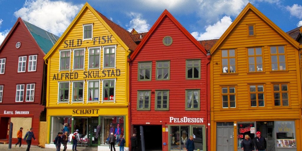 The wooden houses of Bergen, Norway.