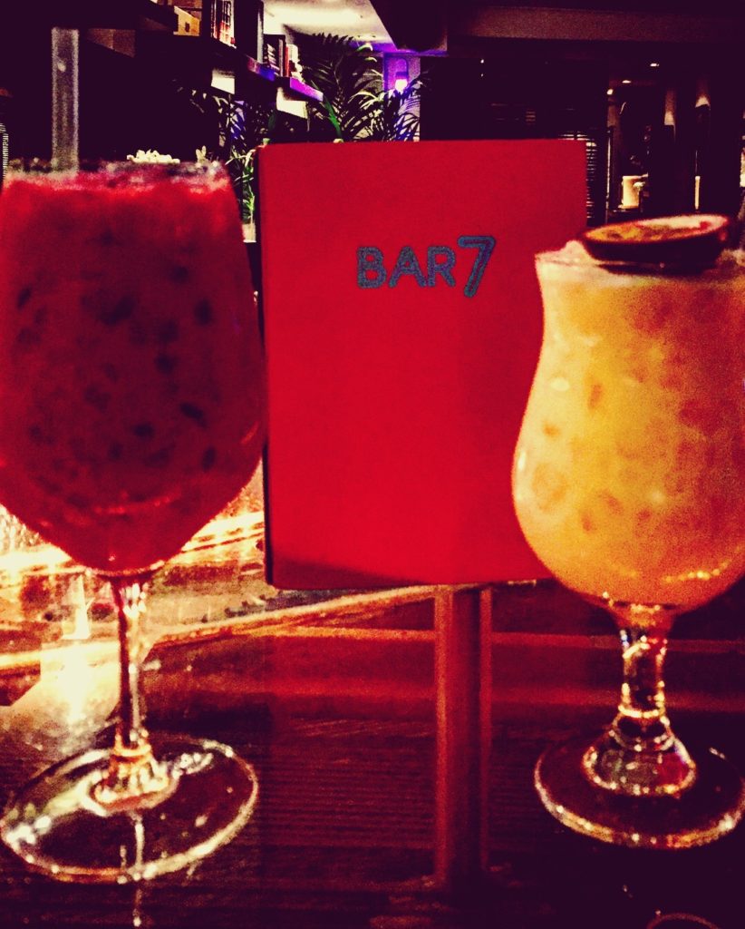Colorful cocktails at Bar 7